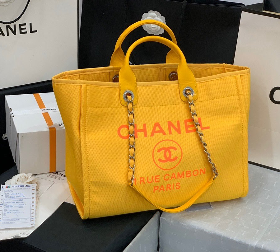 Chanel Deauville Tote - Yellow - Dazs Boutique